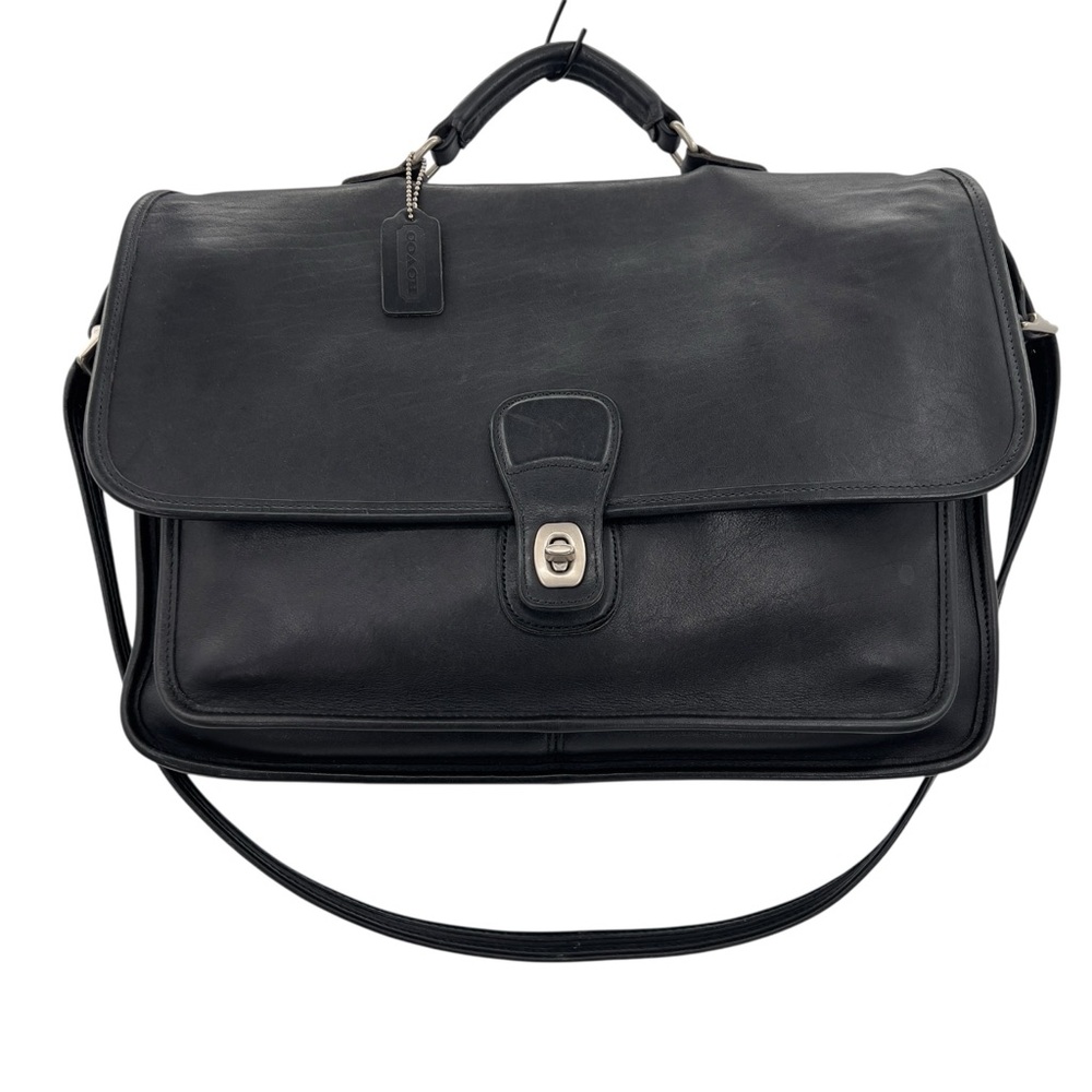 Coach Vintage Classic Black Metropolitan Crossbody Leather Briefcase | #5180 - Picture 2 of 16